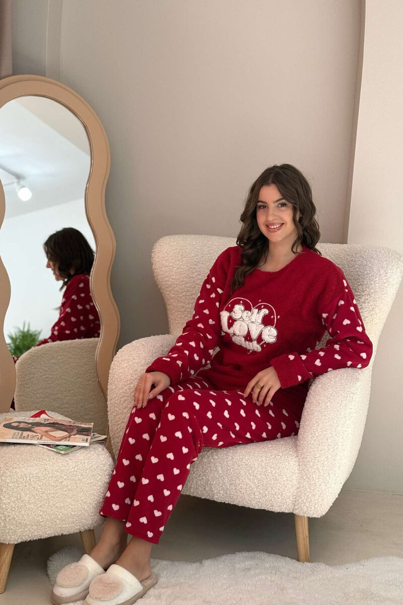 HEARTS DESIGN WOMEN PYJAMAS RED/E KUQE - 5