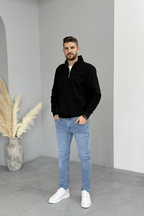 XHINSE TË THJESHTA ME BUTON TË FSHEHUR PËR MESHKUJ NË NGJYRË BLU TË ZBARDHUR - KLAUDIO FASHION