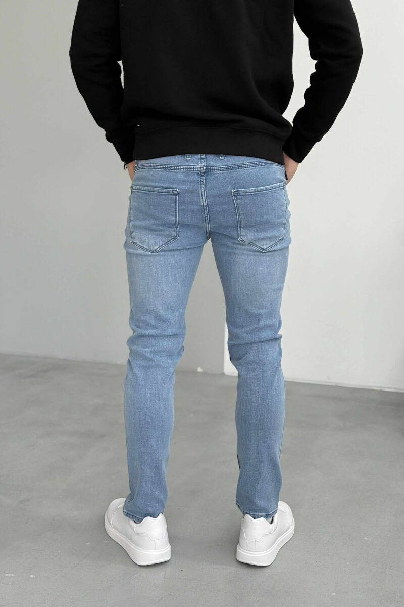 HIDDEN BUTTON FLY STRAIGHT LEG MEN JEANS LIGHT BLUE-LIGHT BLUE/BZ-BZ - 3