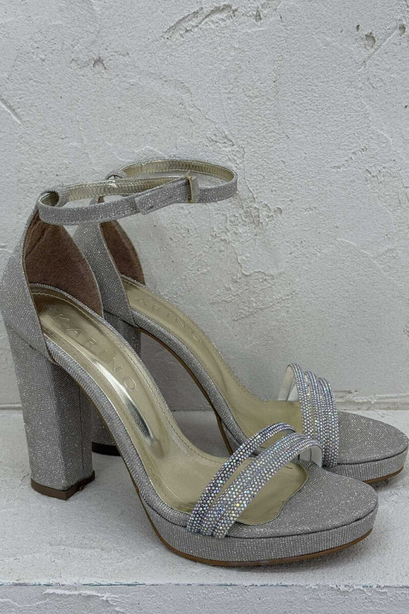 HIGH HEEL SHINNY WOMEN SANDALS GOLDEN ROD/GOLD - 2