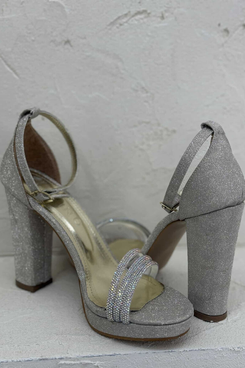 HIGH HEEL SHINNY WOMEN SANDALS GOLDEN ROD/GOLD - 4