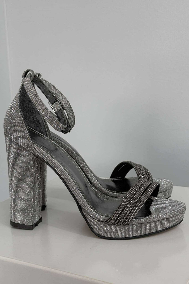 HIGH HEEL SHINNY WOMEN SANDALS SILVER/ARGJEND - 2
