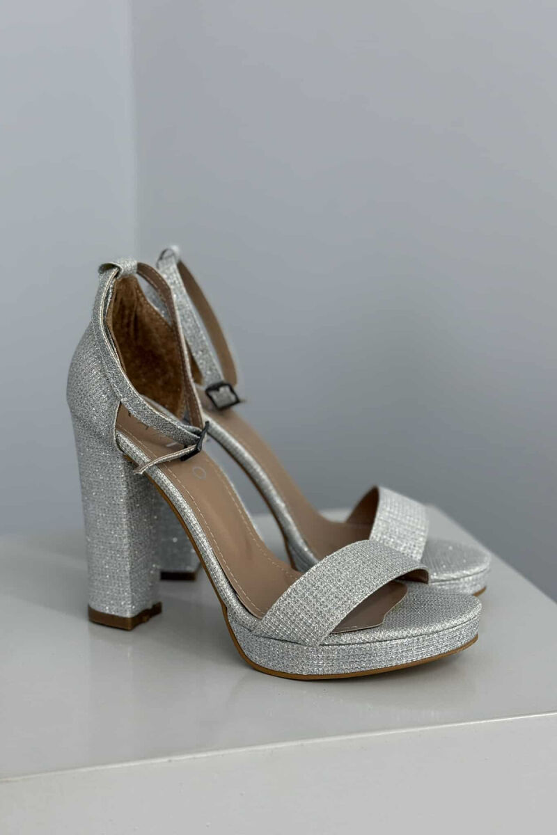 HIGH HEEL SHINNY WOMEN SANDALS SILVER/ARGJEND - 2