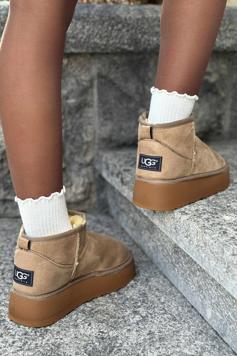 HIGH HEEL SIMPLE WOMEN UGG BEIGE/BEZHE - 6