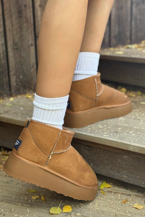 HIGH HEEL SIMPLE WOMEN UGG BROWN/KAFE - 4