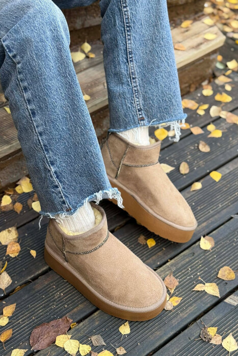 HIGH HEEL SIMPLE WOMEN UGG DARK BEIGE/BEZHE ERRET - 2