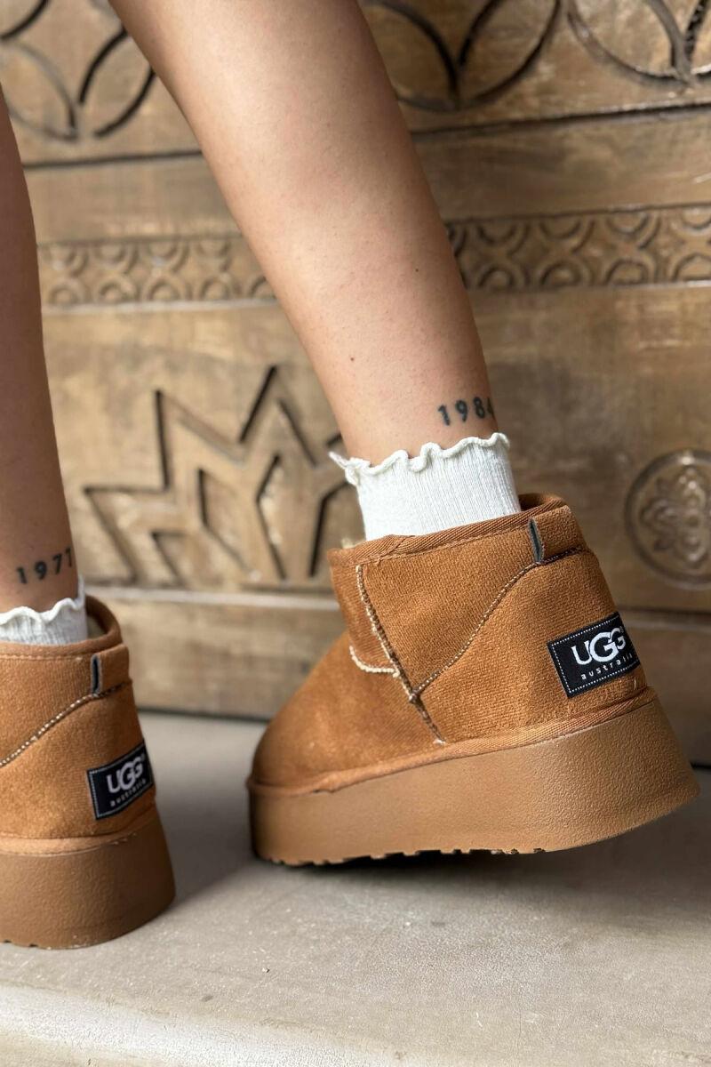 HIGH HEEL SIMPLE WOMEN UGG LIGHT BROWN/KAZB - 4