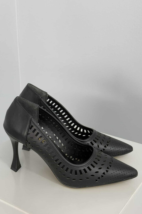 HIGH HEEL WOMEN SHOES IN BLACK COLOR - 4