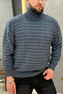 HIGH NECK LINE MEN SWEATER BLUE/BLU 