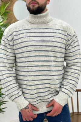 HIGH NECK LINE MEN SWEATER CREAM/KREM 