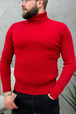 HIGH NECK MEN CARDIGAN RED/E KUQE 