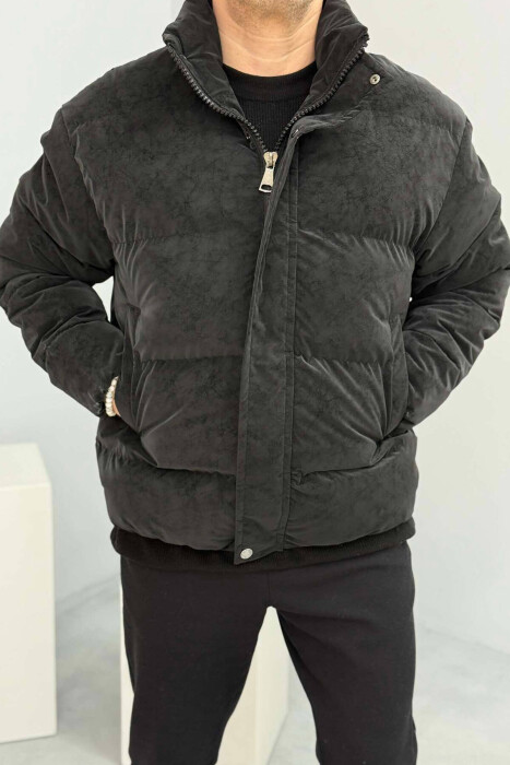 XHUP ME JAKË TË GJATË PËR MESHKUJ NË NGJYRËN E ZEZË - KLAUDIO FASHION