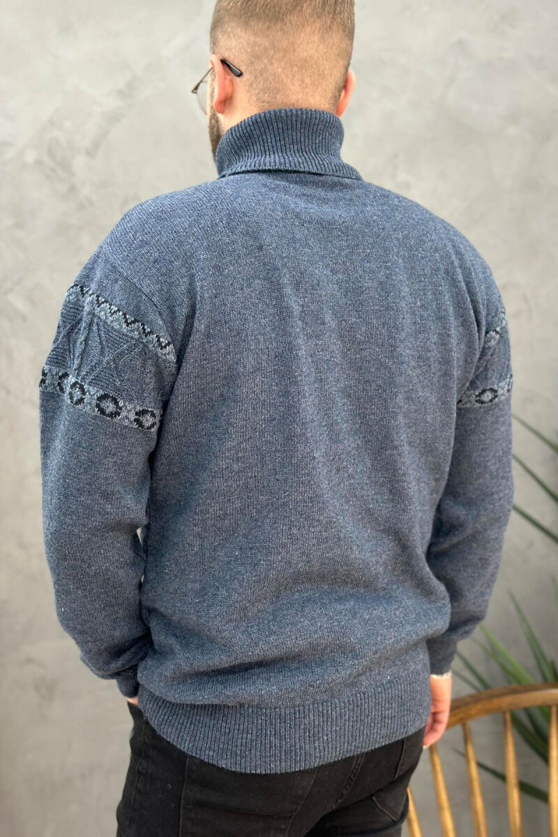 HIGH NECK MEN SWEATER BLUE/BLU - 2