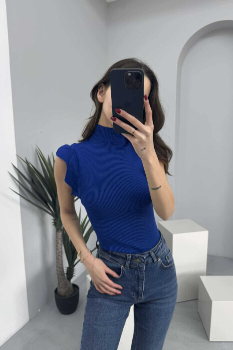 BLUZË NJË NGJYRËSHE PËR FEMRA NË NGJYRËN BLU 