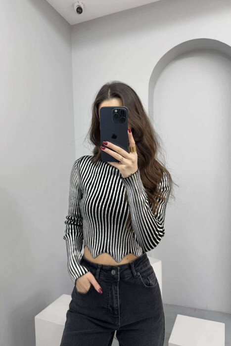 HIGH NECK SHINY WOMEN SWEATER SILVER/ARGJEND - 1