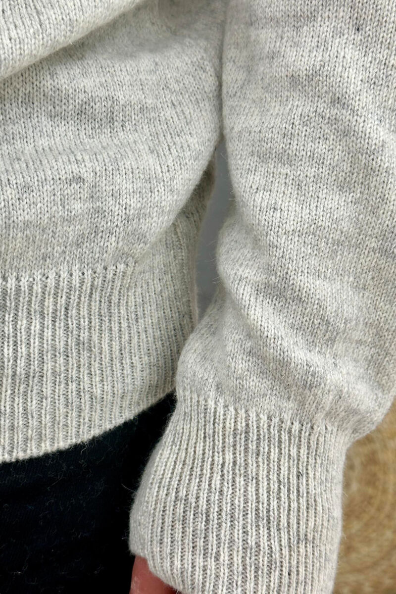 HIGH NECK SIMPLE MAN SWEATER LIGHT GREY/GZ - 4