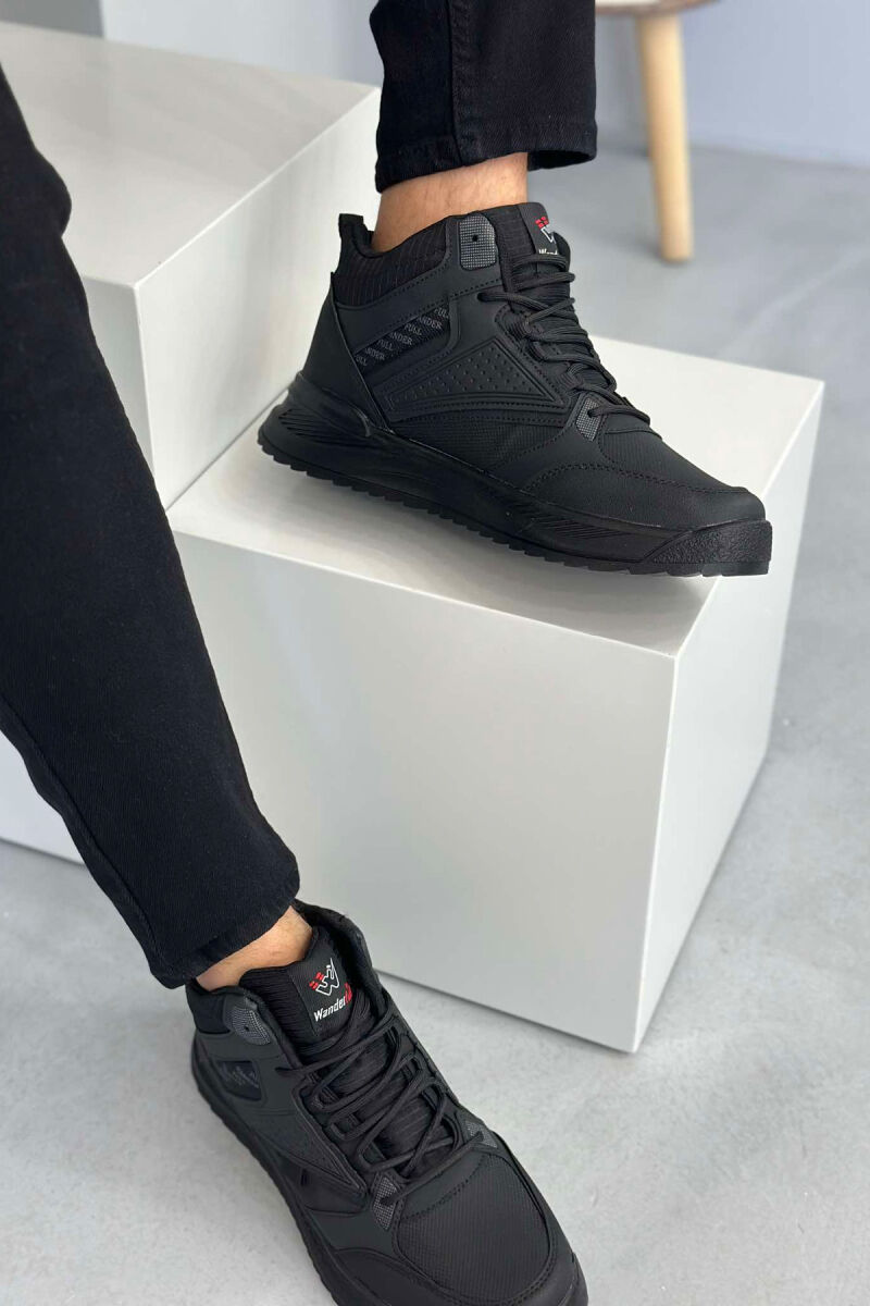 HIGH NECK SIMPLE MEN SNEAKERS BLACK/ E ZEZE - 3