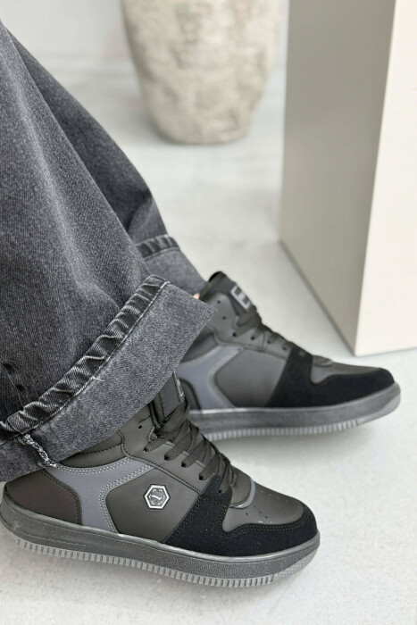 HIGH NECK SIMPLE WOMEN SNEAKERS BLACK/ E ZEZE - 4