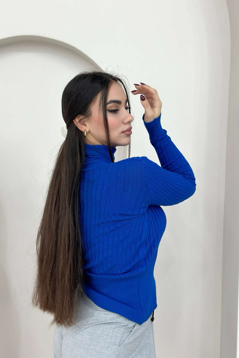 HIGH NECK SLIP SWEATER BLUE/BLU - 3