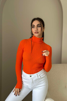 HIGH NECK SLIP SWEATER ORANGE/PORTOKALLI 