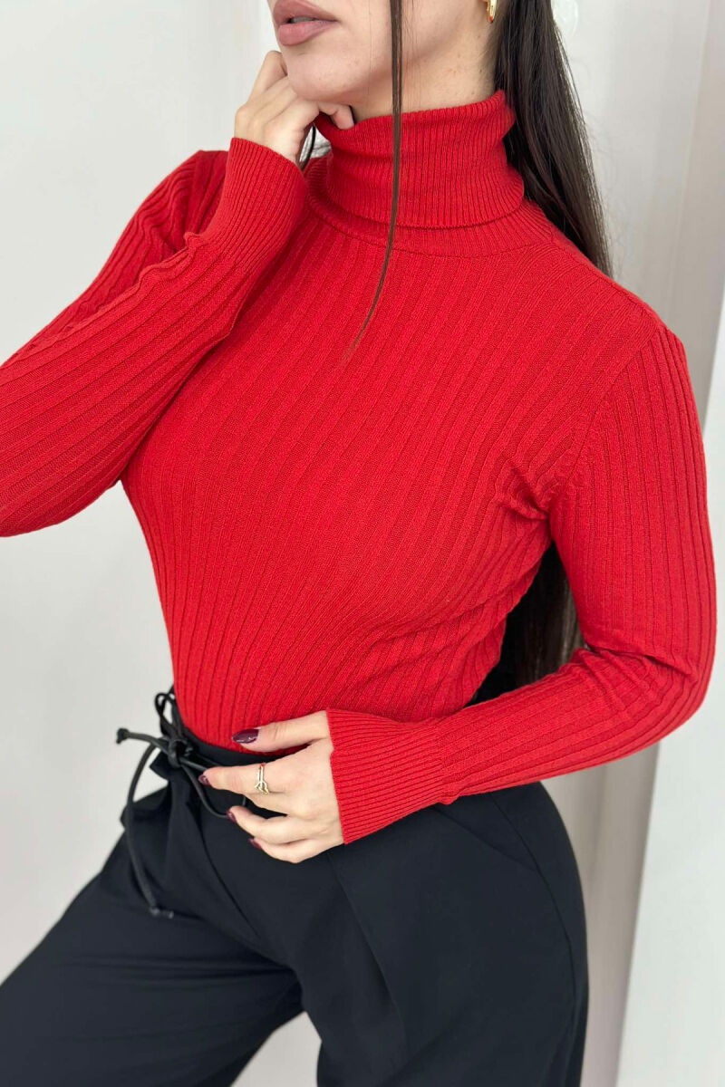 HIGH NECK SLIP SWEATER RED/E KUQE - 3