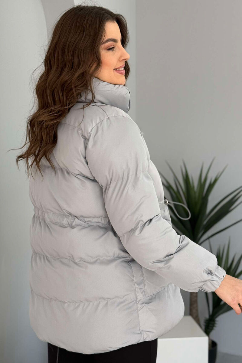 HIGH NECK WOMEN PUFFER JACKET GREY/GRI - 8