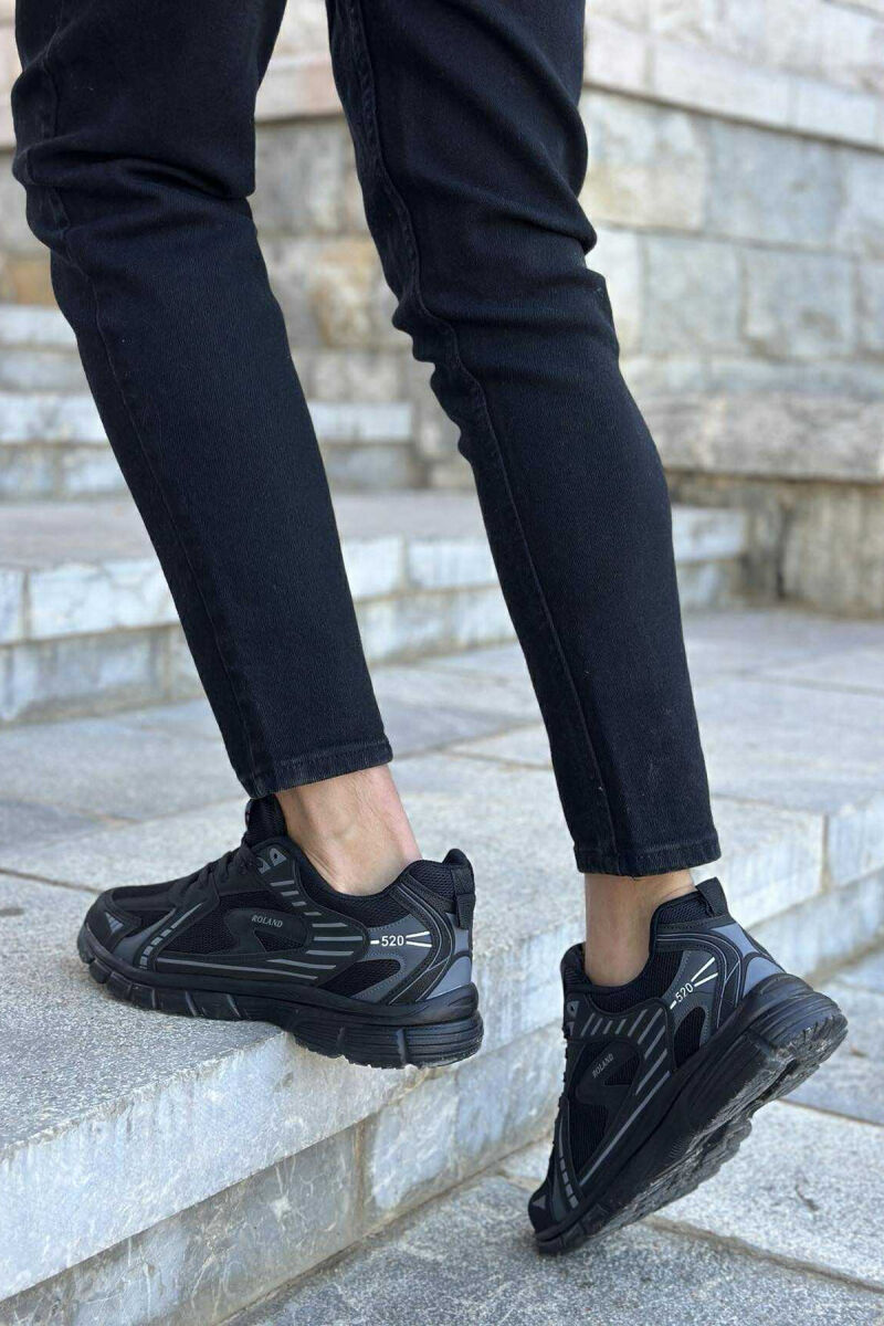 HIGH PLATFORM RUNNING MEN SNEAKERS BLACK-BLACK/ZZ - 4