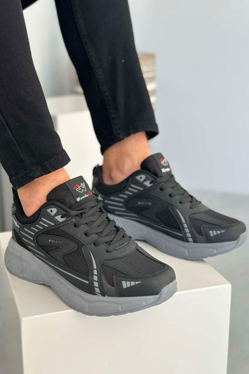 HIGH PLATFORM RUNNING MEN SNEAKERS BLACK-GREY/ZEGR - 2