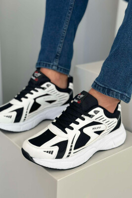 HIGH PLATFORM RUNNING MEN SNEAKERS BLACK-WHITE/ZEBA 