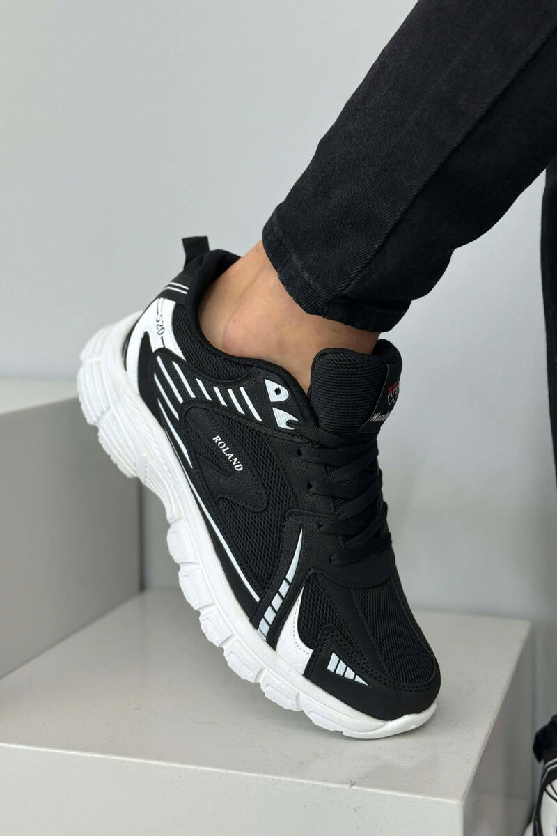 HIGH PLATFORM RUNNING MEN SNEAKERS BLACK-WHITE/ZEBA - 2