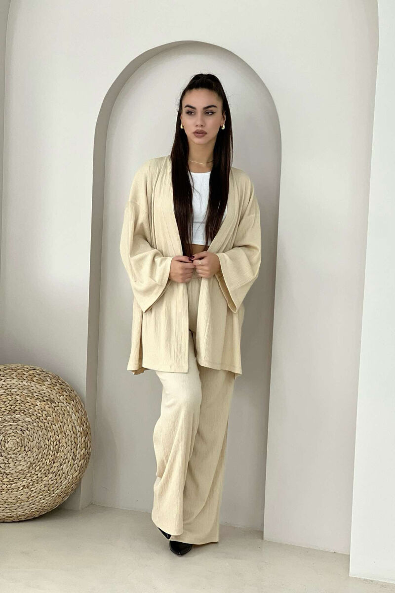 HIRKA+TROUSERS ONE COLOR WOMAN SET CREAM/KREM - 5