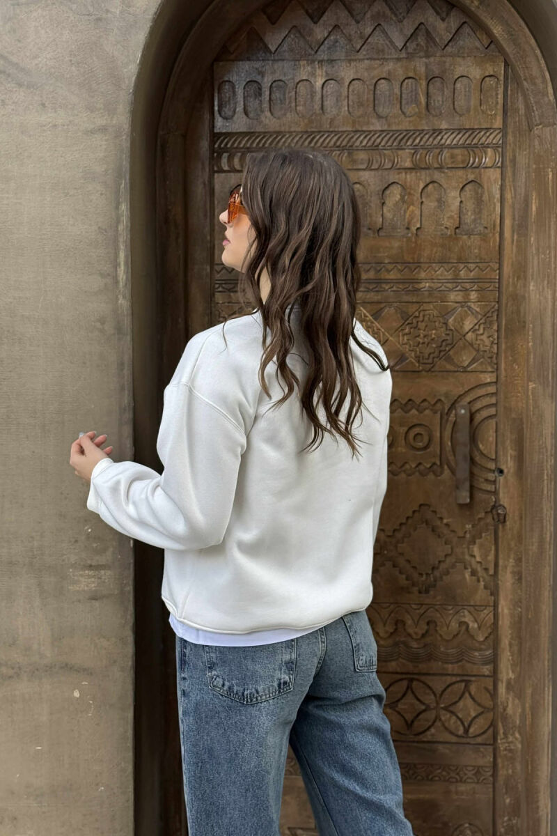 HOOD COTTON FLUFFY WOMAN HOODIE BEIGE/BEZHE - 4