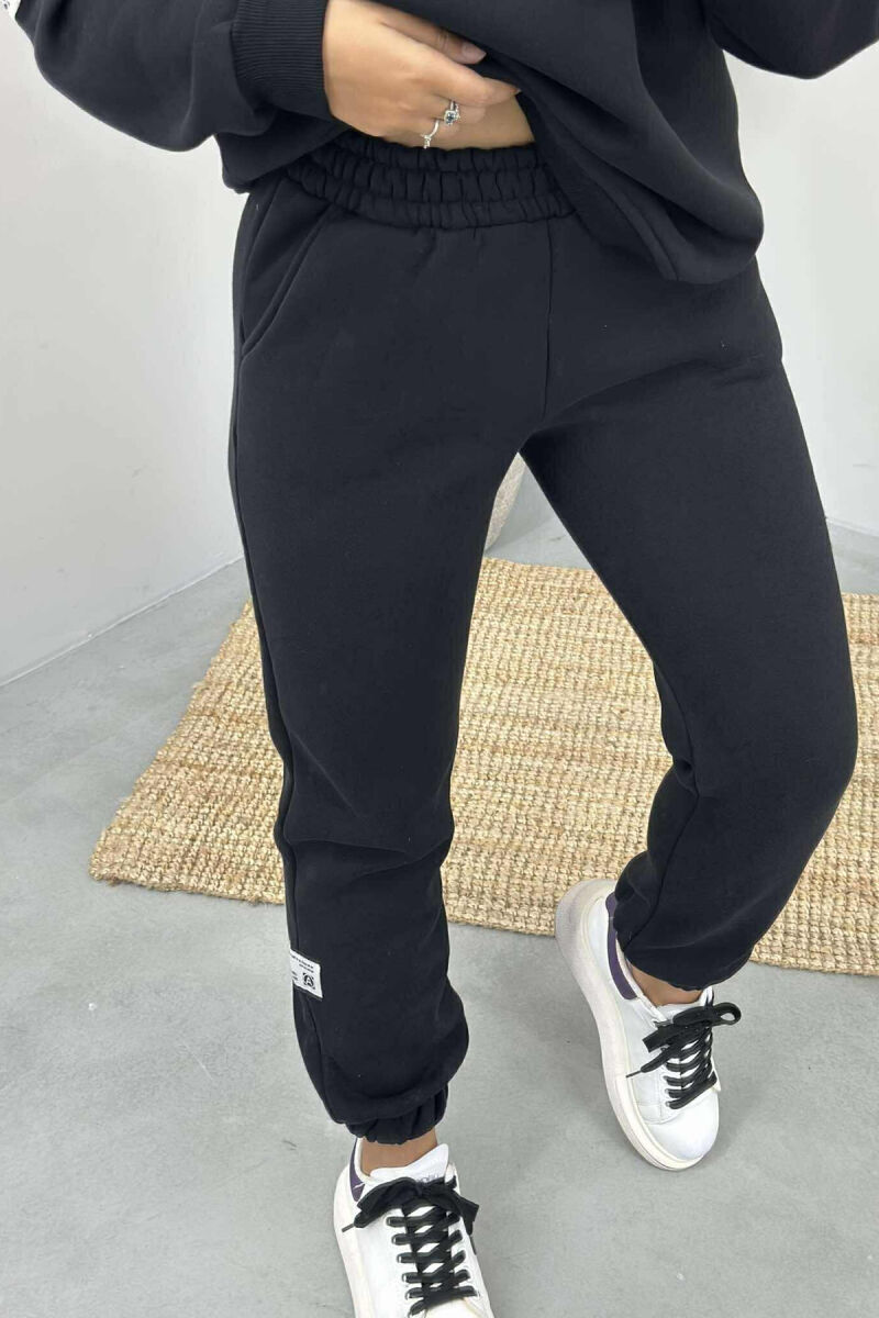 HOOD COTTON FLUFFY WOMAN SET BLACK/ E ZEZE - 4