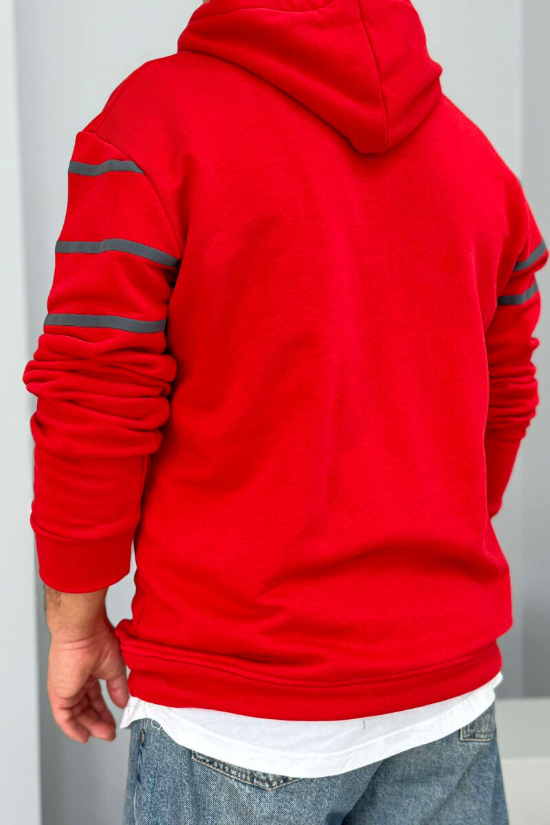 HOOD COTTON LINES MEN HOODIES RED/E KUQE - 2