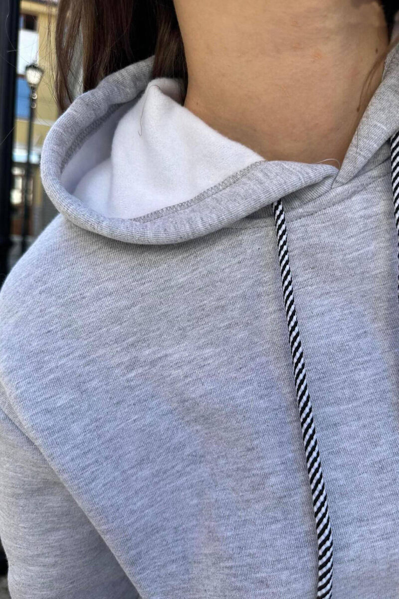 HOOD FLUFFY UNISEX HOODIE LIGHT GREY/GZ - 2
