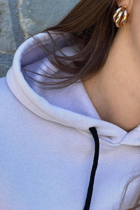 HOOD FLUFFY UNISEX HOODIE LIGHT PURPLE/LEZB - 3