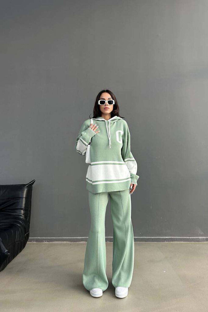 HOOD ONE COLOR WOMAN SET MINT/MENTE - 1