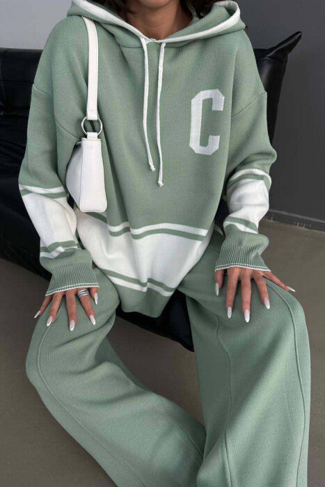 HOOD ONE COLOR WOMAN SET MINT/MENTE - 6