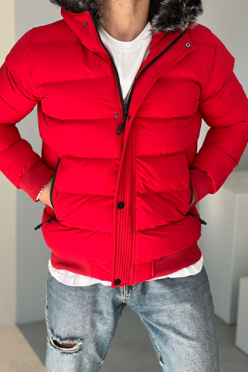 HOOD POCKET SIMPLE MAN PUFFER JACKET RED/E KUQE - 2