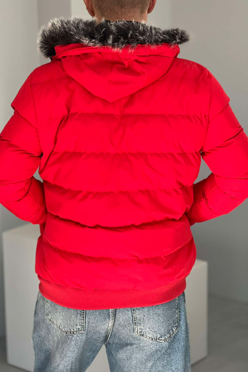 HOOD POCKET SIMPLE MAN PUFFER JACKET RED/E KUQE - 5