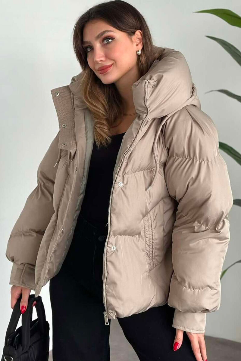 HOOD WOMEN PUFFER JACKET BEIGE/BEZHE - 2