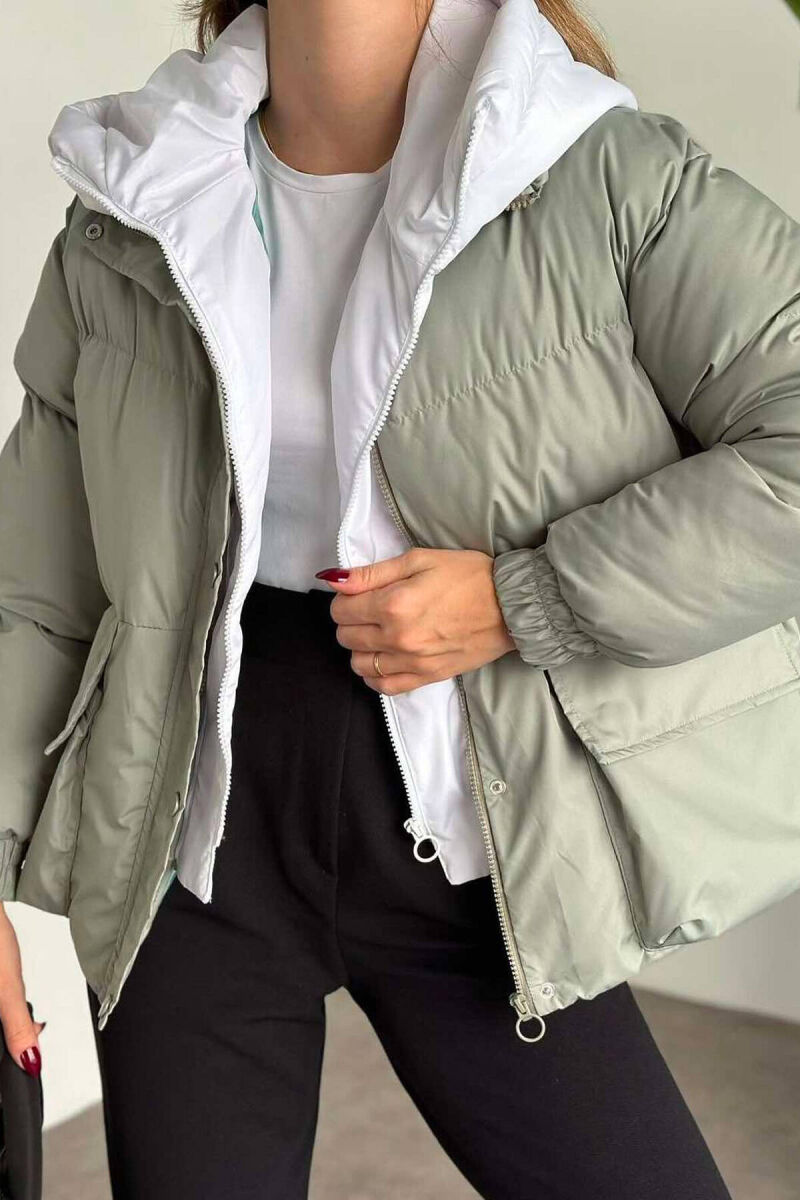 HOOD WOMEN PUFFER JACKET MINT/MENTE - 2