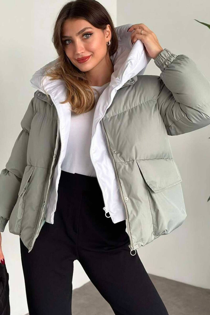 HOOD WOMEN PUFFER JACKET MINT/MENTE - 4