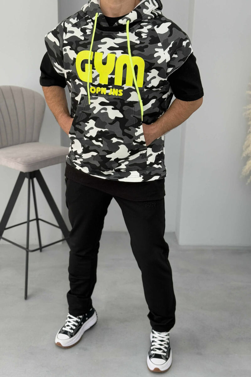 HOOD WRITTINGS MEN TANK TOP DARK GREY/GEE - 1