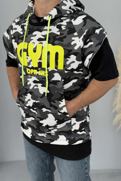 HOOD WRITTINGS MEN TANK TOP DARK GREY/GEE - 7