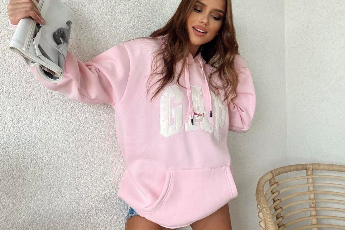 HOOD WRITTINGS WOMAN HOODIE BABY PINK/ROZB - 2