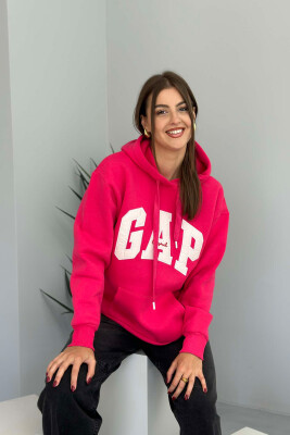 HOOD WRITTINGS WOMAN HOODIE FUCHSIA/CIKLAMI 