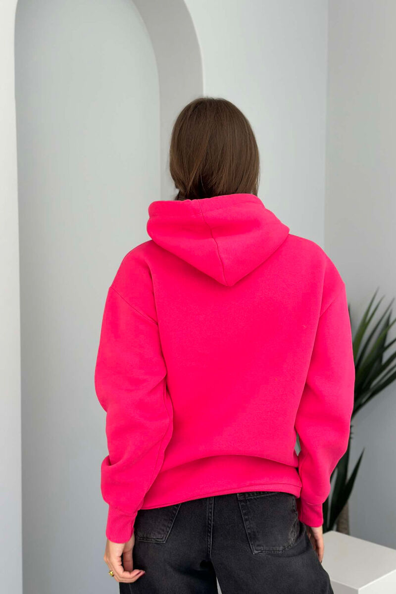 HOOD WRITTINGS WOMAN HOODIE FUCHSIA/CIKLAMI - 3