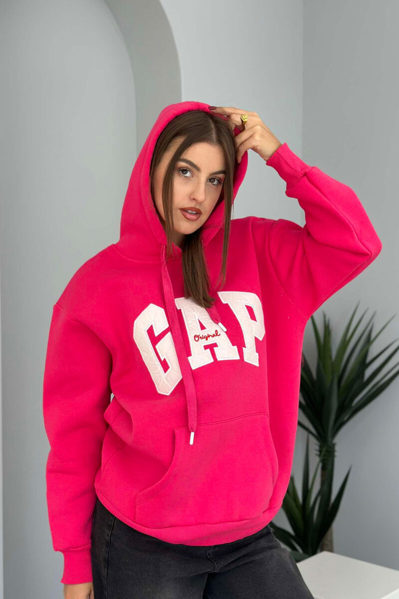 HOOD WRITTINGS WOMAN HOODIE FUCHSIA/CIKLAMI - 4