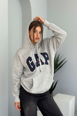 HOOD WRITTINGS WOMAN HOODIE GREY/GRI 